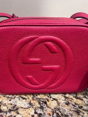 Gucci Red Quilted Double G Crossbody Bag